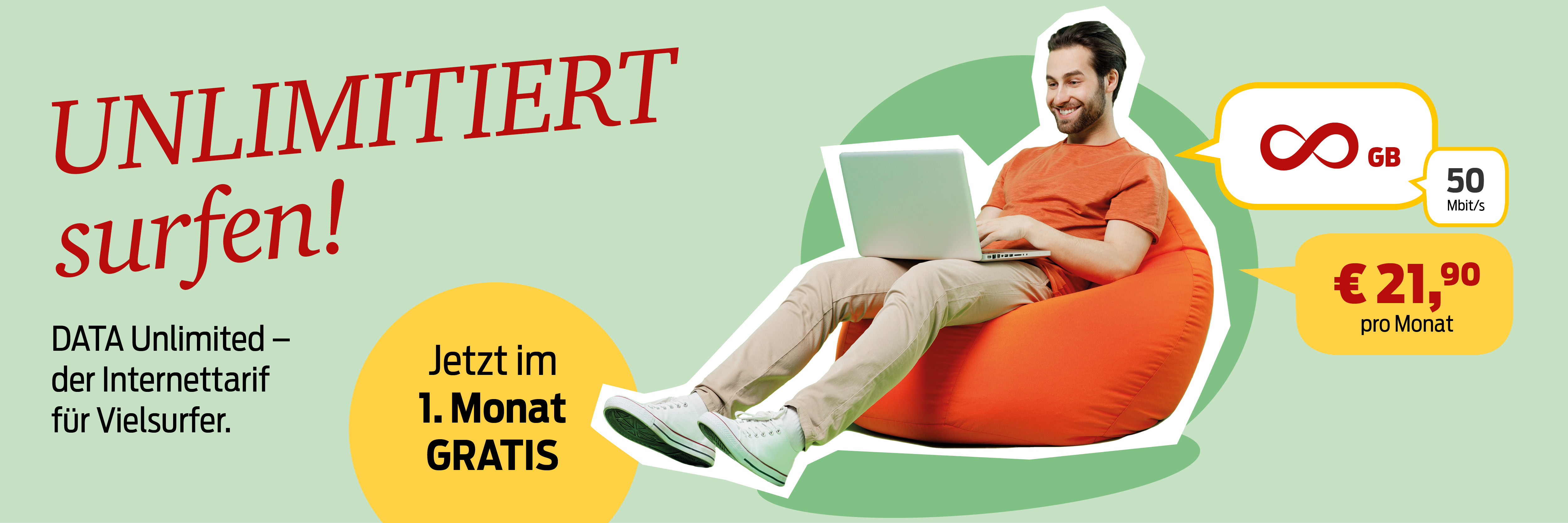 Kurier mobil Unlimited Internettarif um nur 21,90 Euro monatlich